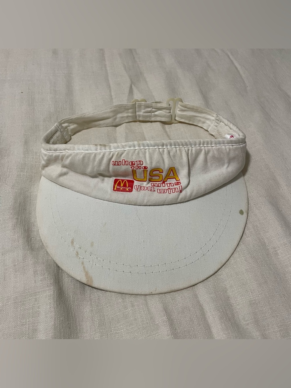 Vintage McDonalds Memorabilia Visor Retro BigMac 80s 90s Fast Food Hat